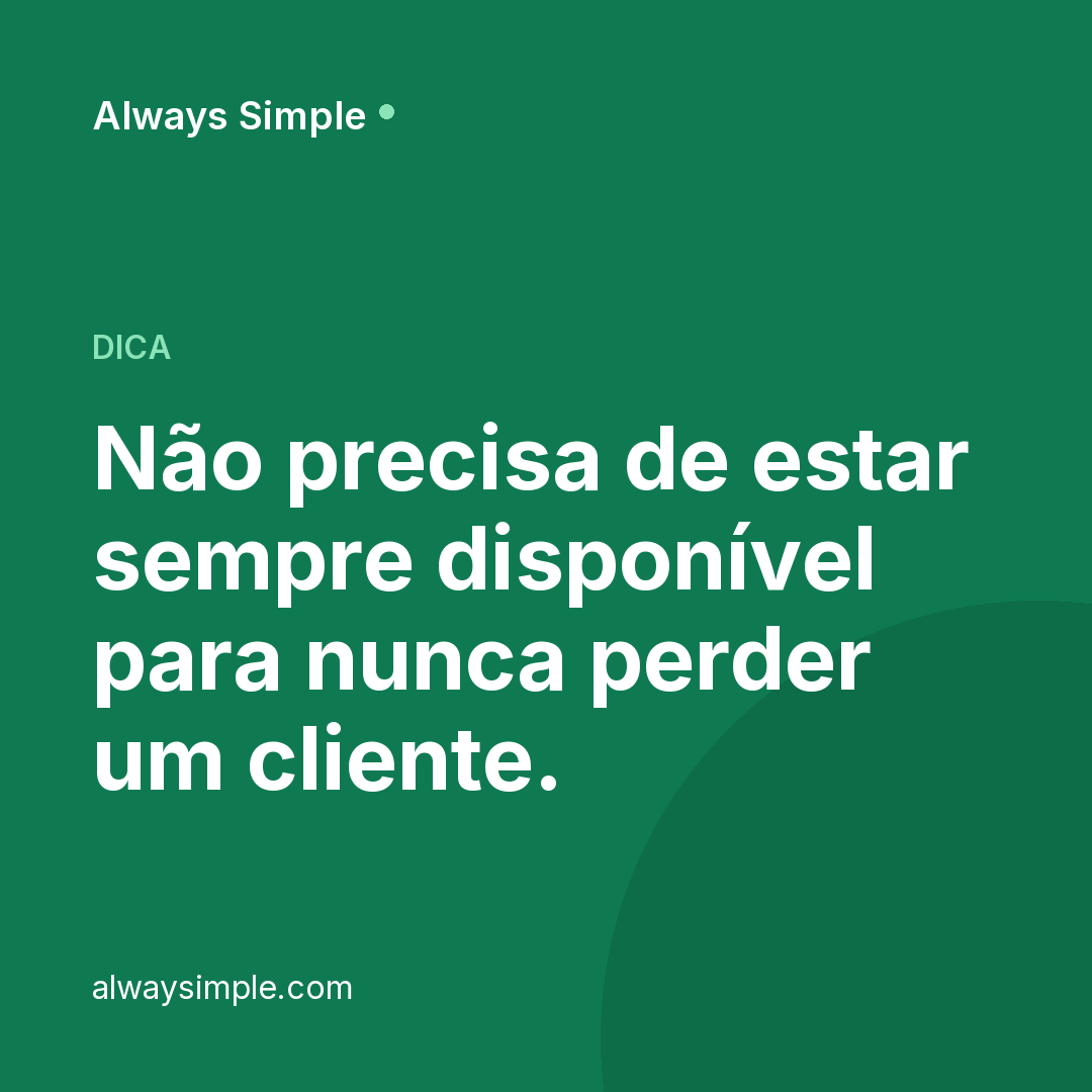 Ter um negócio pequeno não significa ter de estar colado ao telefone o dia todo.